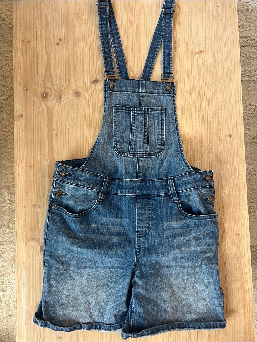 Jessica Simpson Blue Denim Short Overalls